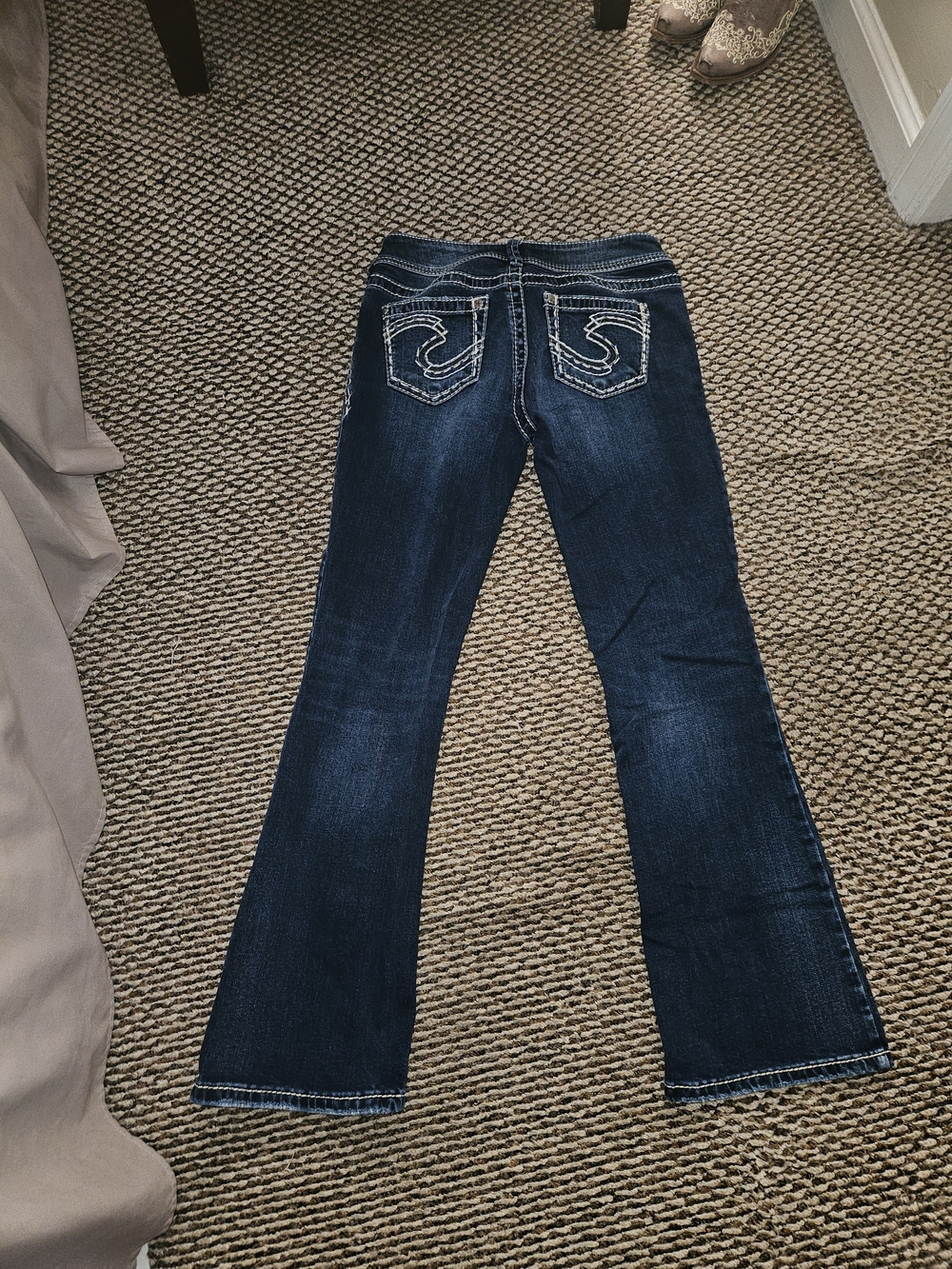 Silver Jeans Dark Indigo Flared Jeans